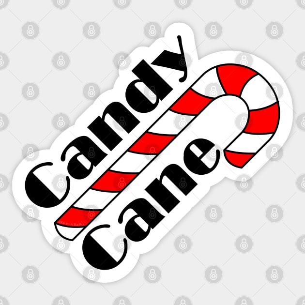Candy Cane Text Sticker by Barthol Graphics